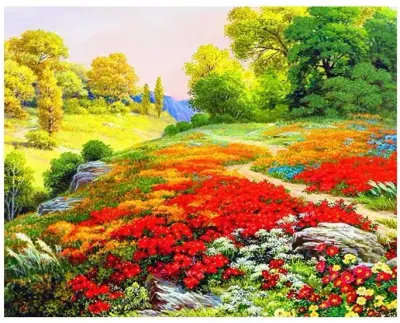 Paisagem de Campo - Tela Numerada