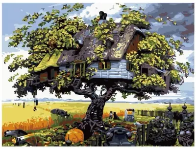 Casa Na Arvore - Tela Numerada