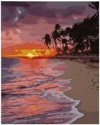 Por Do Sol - Tela Numerada
