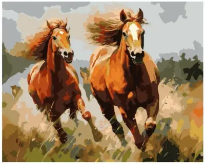 Cavalos - Tela Numerada