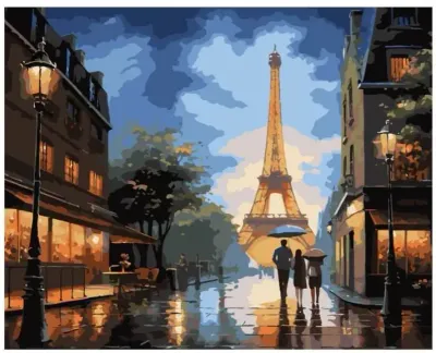 Noite Em Paris - Tela Numerada